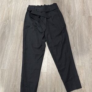 J. Crew Black High-Waisted Trousers with Tapered Leg